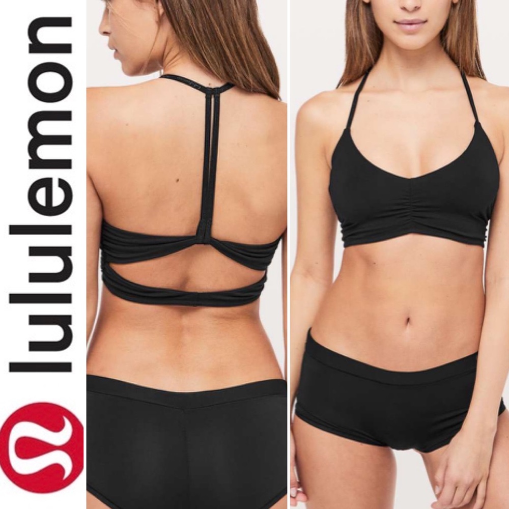 lululemon athletica Black Strappy Low-Impact Bra
